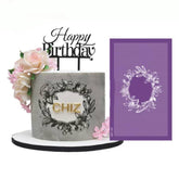 FLORAL FRAME AND LACE MESH STENCIL